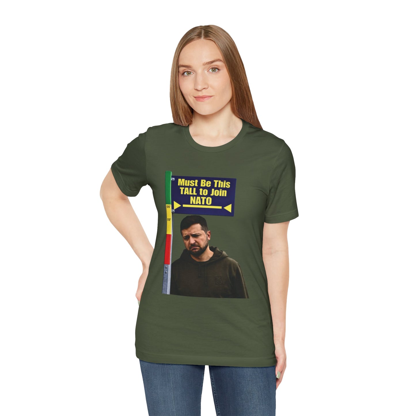 "Must Be This Tall to Join NATO" Graphic T‑Shirt
