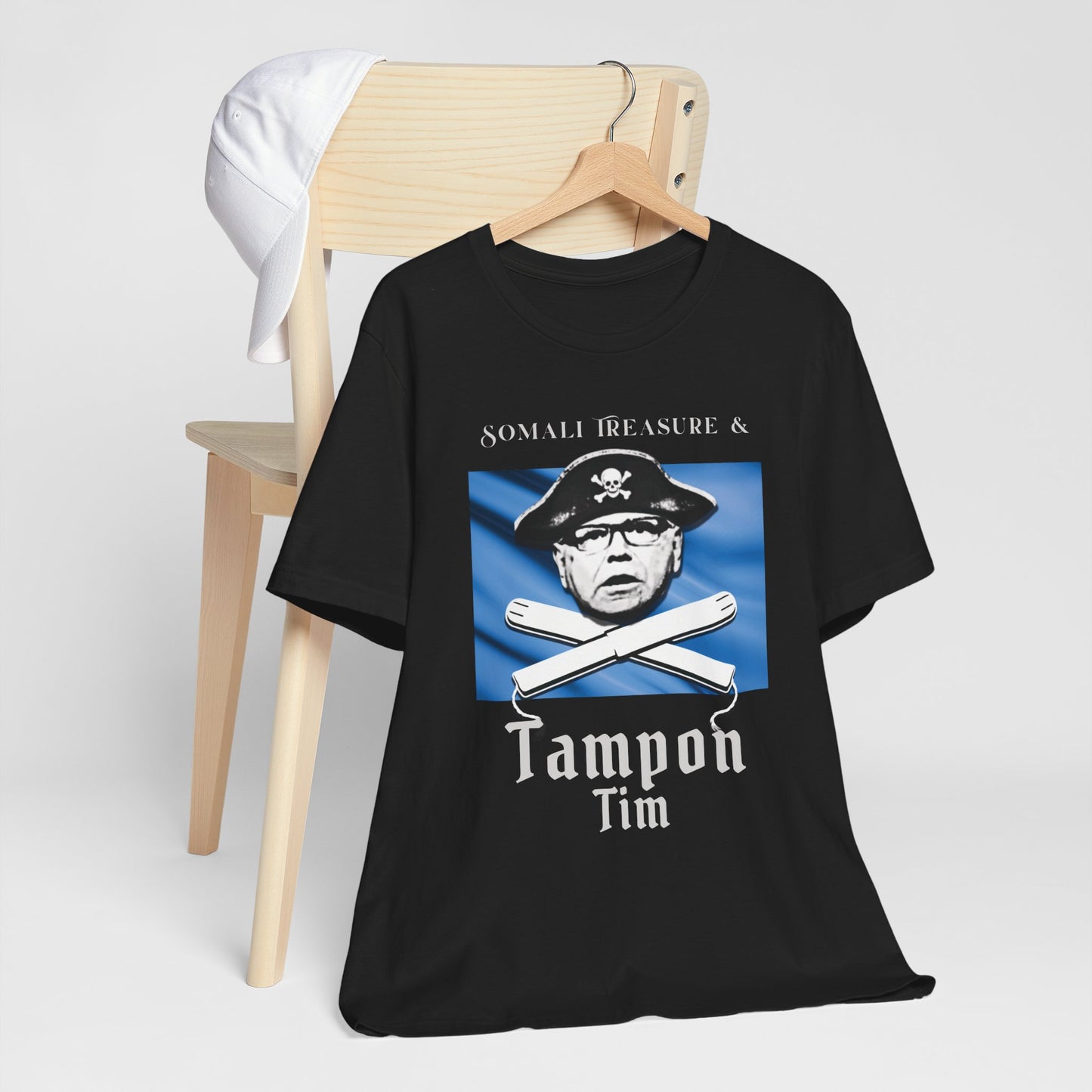 Somali Treasure & “Tampon Tim” Pirate Satire Graphic T-Shirt
