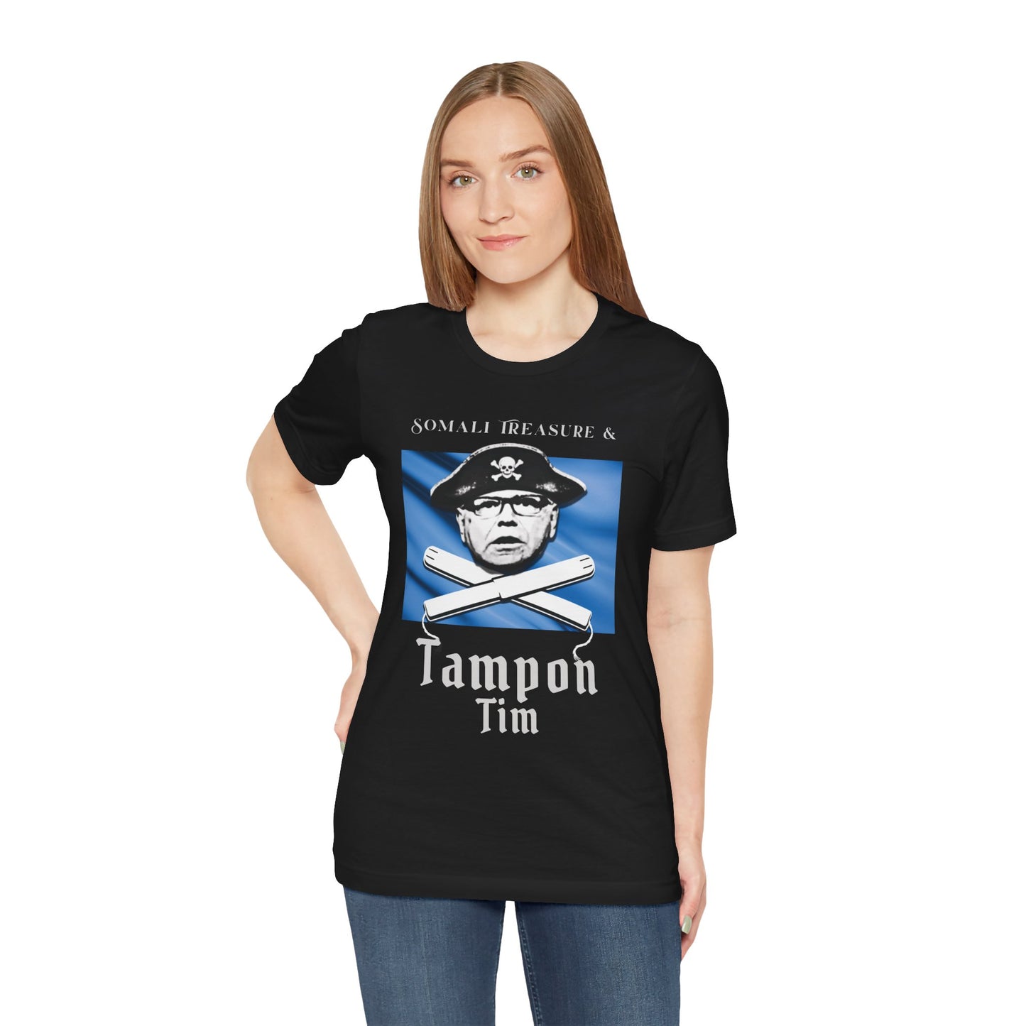 Somali Treasure & “Tampon Tim” Pirate Satire Graphic T-Shirt