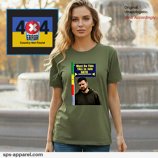 "Must Be This Tall to Join NATO" Graphic T‑Shirt